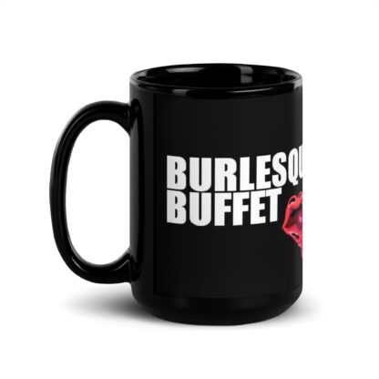 Burlesque Buffet Black Glossy Mug - Image 4